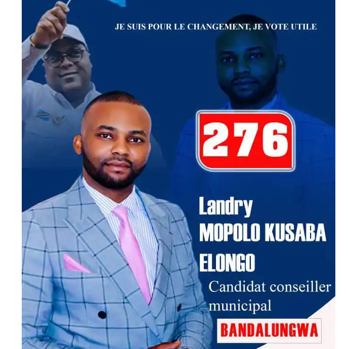 RDC: LANDRY MOPOLO CANDIDAT DEPUTE MUNICIPALITE BANDALUNGWA