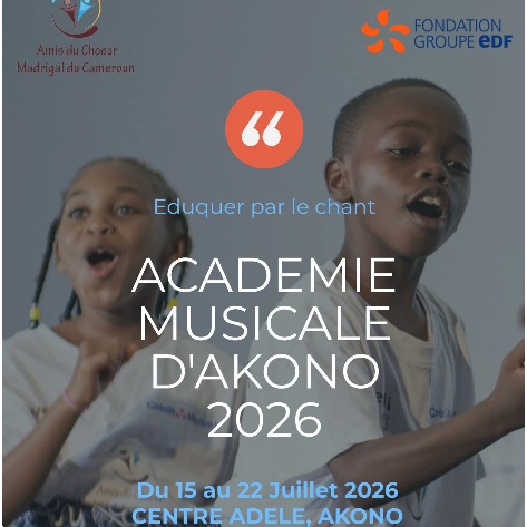L'académie musicale d'Akono se tient du 15 au 22 juillet 2026 à Yaoundé au Cameroun