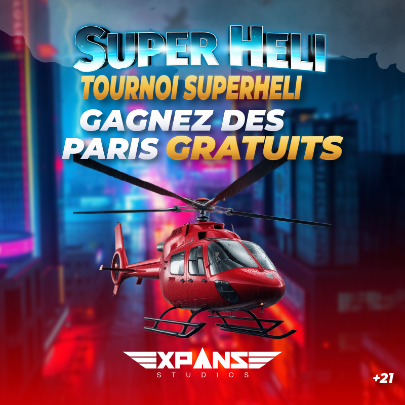 Tournoi SUPER HELI : le décollage des gains sur Supergooal !