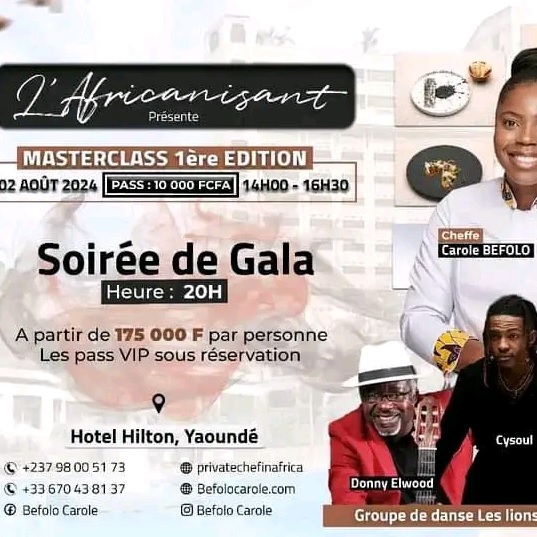 CAMEROUN :: Chef Carole BEFOLO reveals her gastronomic world around a masterclass :: CAMEROON Chef Carole BEFOLO reveals her gastronomic world around a masterclass