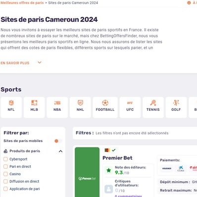 Comment choisir un site de paris sportifs fiable au Cameroun? :: CAMEROON Comment choisir un site de paris sportifs fiable au Cameroun?