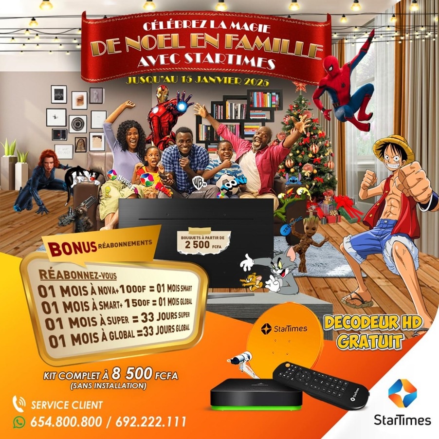 CAMEROUN :: LA MAGIE DE NOËL EN FAMILLE S’ANNONCE AVEC STARTIMES :: CAMEROON LA MAGIE DE NOËL EN FAMILLE S’ANNONCE AVEC STARTIMES