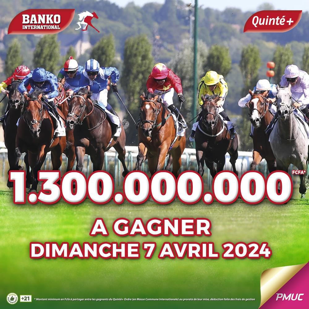 Pmuc : 1,3 milliards Fcfa à gagner ce dimanche