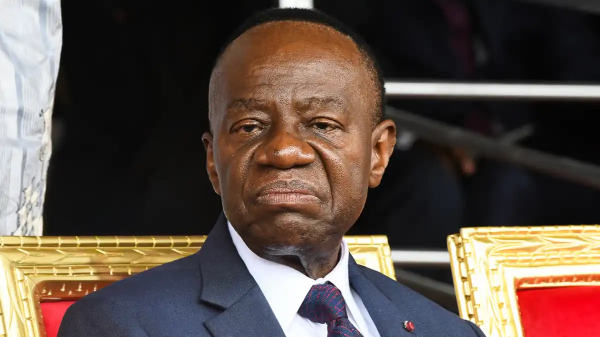 Chantier de modernisation d'une route au Cameroun