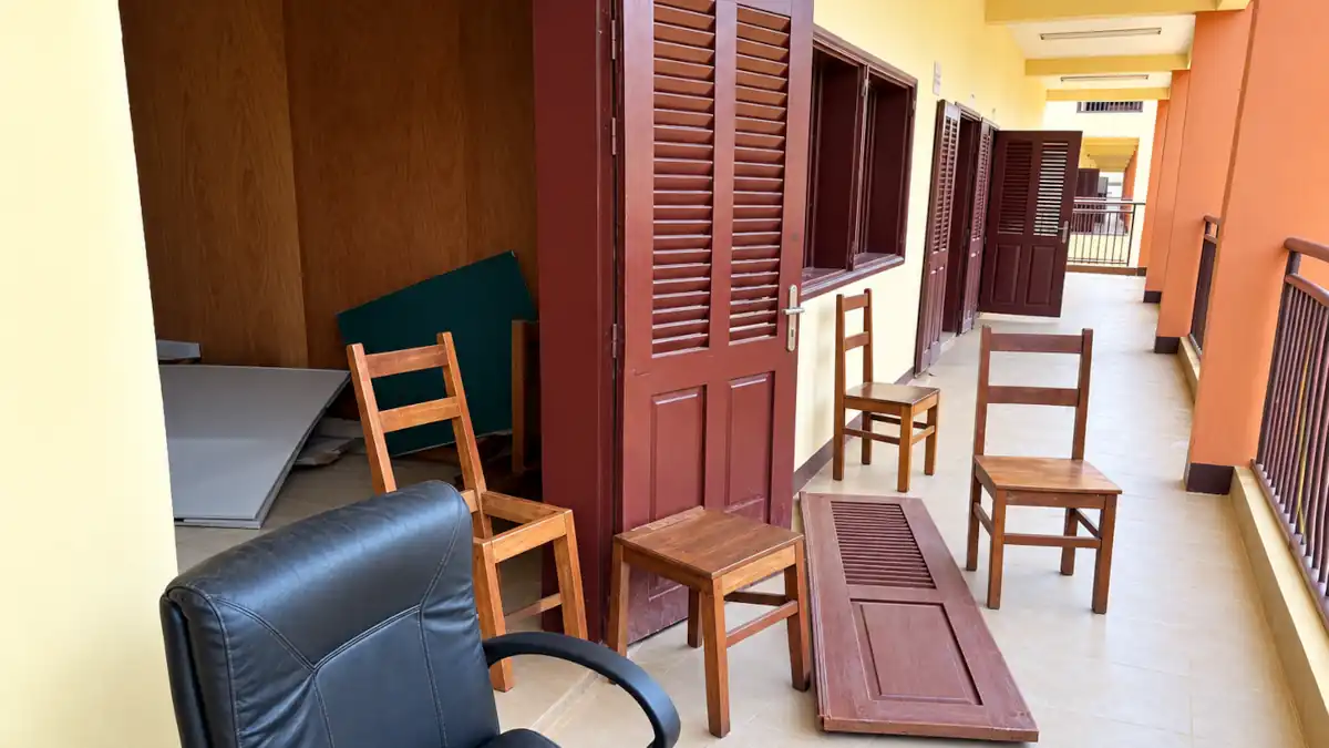 Chantier de modernisation d'une route au Cameroun