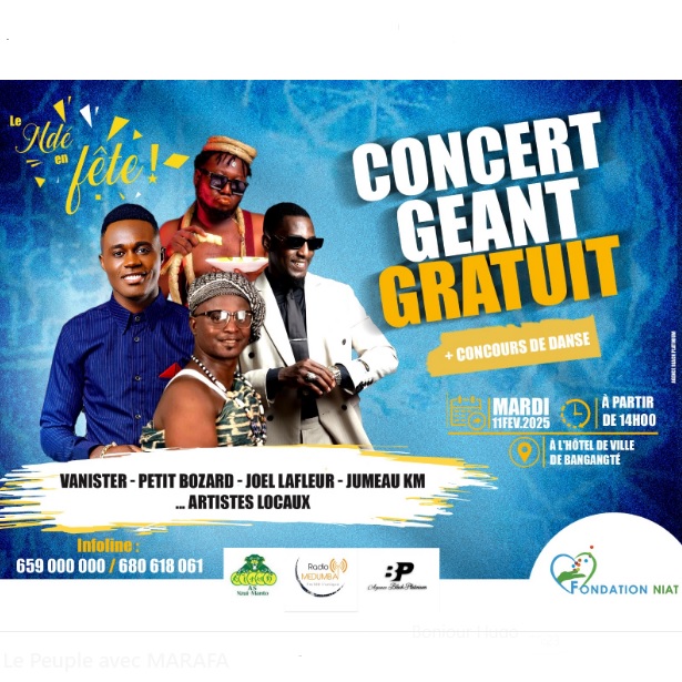 CAMEROUN :: 11 février 2025 : le maire Eric Niat offre un spectacle de ouf à la jeunesse de Bangangté :: CAMEROON 11 février 2025 : le maire Eric Niat offre un spectacle de ouf à la jeunesse de Bangangté