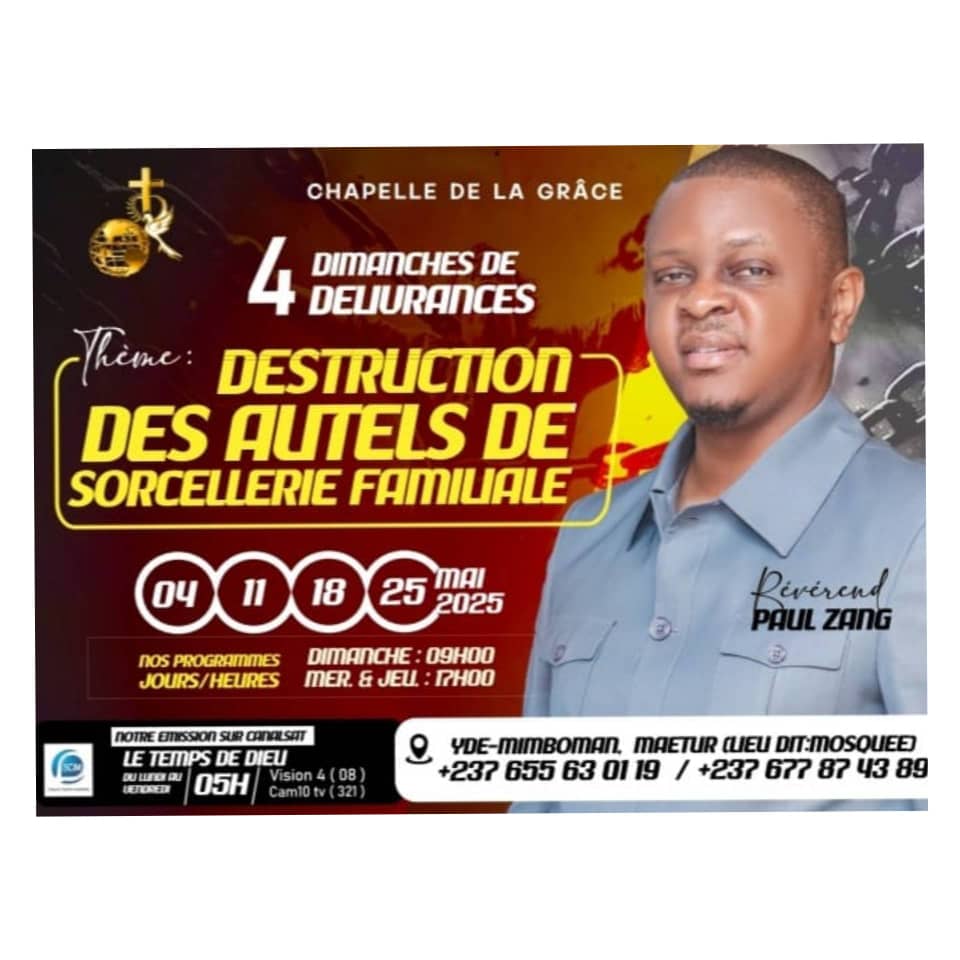 Le Rev Paul ZANG amorce 4 dimanches de délivrances contre les autels de sorcellerie familiale