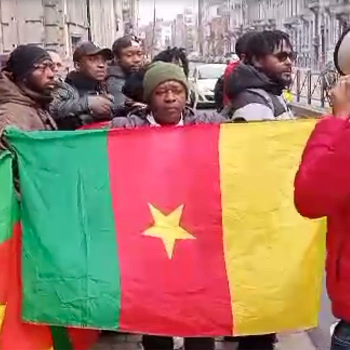 Urgent : Manifestation politique devant l'ambassade du Cameroun à Bruxelles (images)