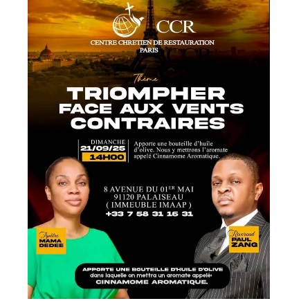 FRANCE :: UN RENDEZ-VOUS DIVIN SE PRÉPARE CE 21 SEPTEMBRE DANS LA DIASPORA AVEC LE REVEREND PAUL ZANG UN RENDEZ-VOUS DIVIN SE PRÉPARE CE 21 SEPTEMBRE DANS LA DIASPORA AVEC LE REVEREND PAUL ZANG