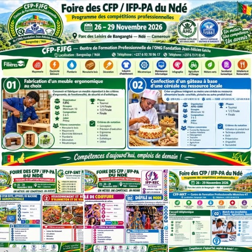 Chantier de modernisation d'une route au Cameroun