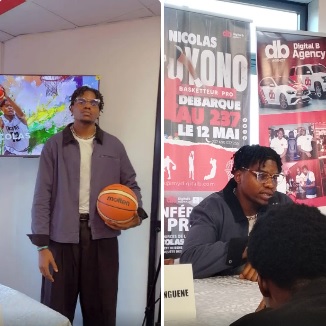 Nicolas Oyono, franco- camerounais, le colosse de 2m 04 est de retour sur ses terres.
