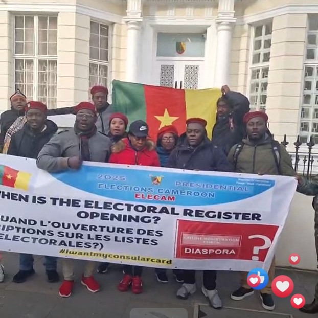 Manifestation à Londres pour l'inscription électorale des Camerounais au Royaume-Uni